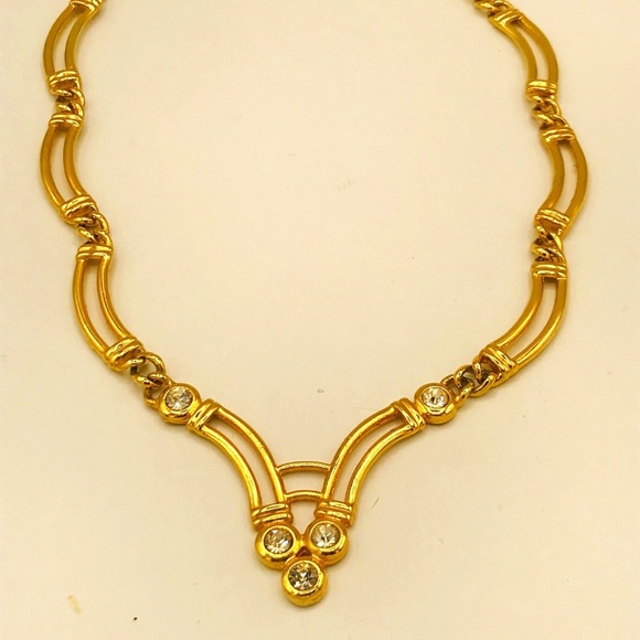 Jewelry - Gold and Crystal Gem Necklace
